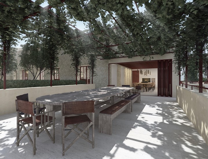 Transformation et extension - villa avec chambres d'hôtes et piscine Impressie 3