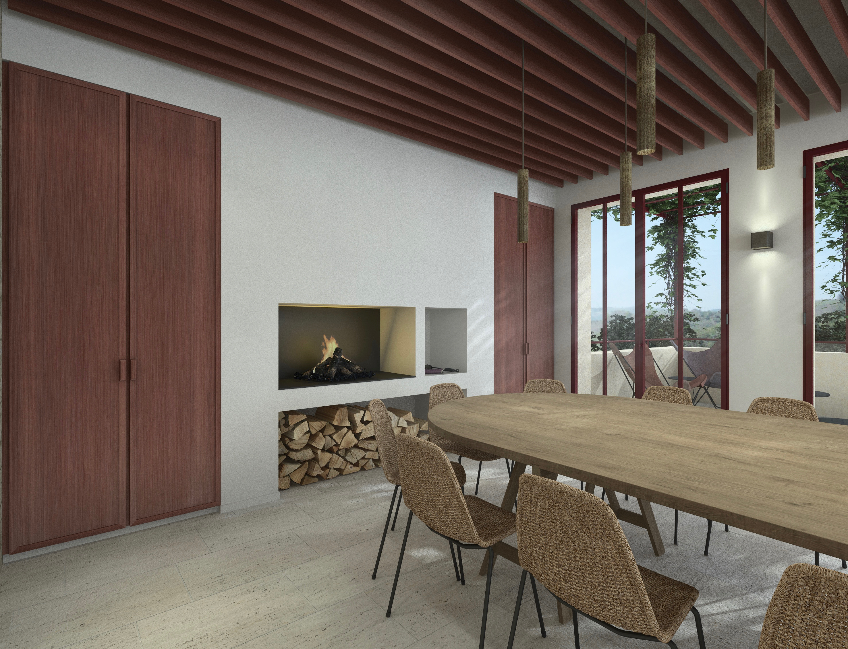 Transformation et extension - villa avec chambres d'hôtes et piscine  Impressie 4