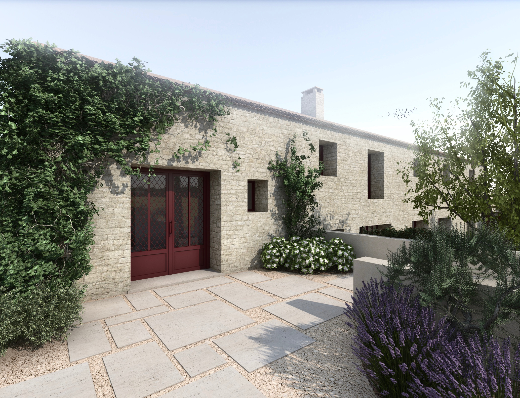 Transformation et extension - villa avec chambres d'hôtes et piscine  Impressie 1