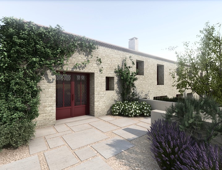 Transformation et extension - villa avec chambres d'hôtes et piscine Impressie 1