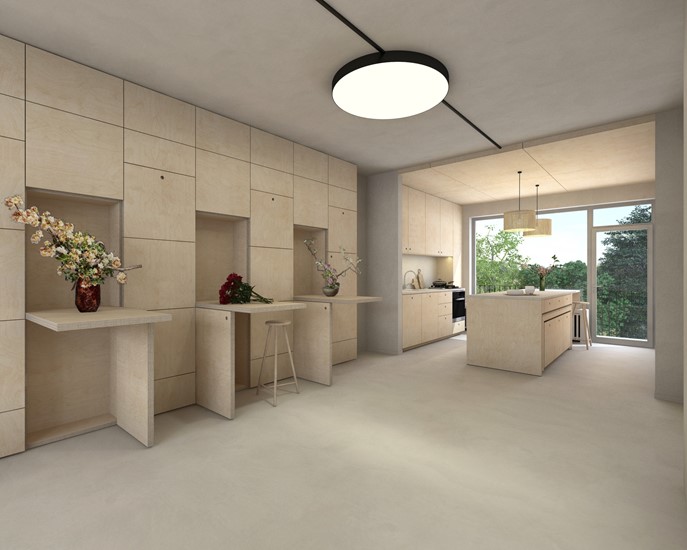 Verbouwing - rijwoning met flexibiliteit wonen / werken Impressie 2